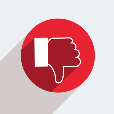 gri arka plan üzerinde kırmızı bir daire simgesi.