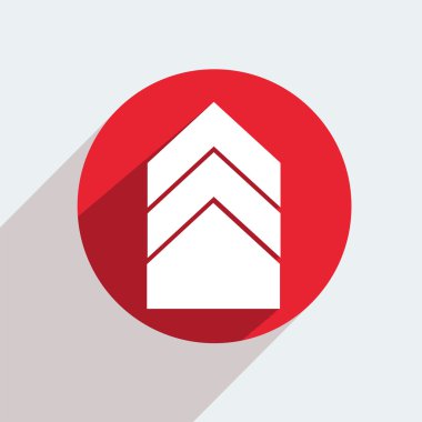 gri arka plan üzerinde kırmızı bir daire simgesi