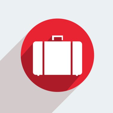 gri arka plan üzerinde kırmızı bir daire simgesi.