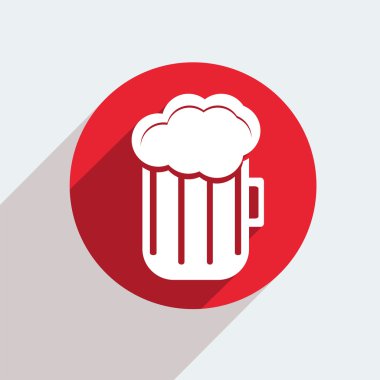 gri arka plan üzerinde kırmızı bir daire simgesi