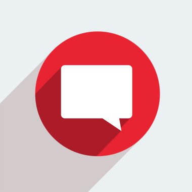 gri arka plan üzerinde kırmızı bir daire simgesi.