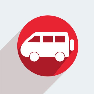 gri arka plan üzerinde kırmızı bir daire simgesi.