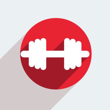 gri arka plan üzerinde kırmızı bir daire simgesi.