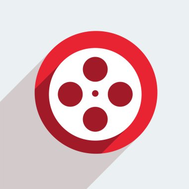 gri arka plan üzerinde kırmızı bir daire simgesi