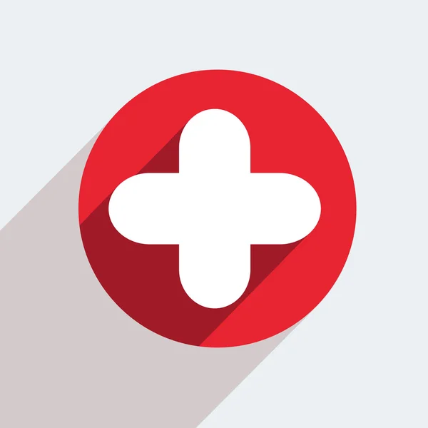 Rode cirkel pictogram op grijze achtergrond. — Stockvector