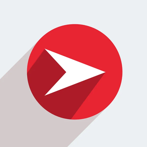 Röda cirkeln ikon på grå bakgrund — Stock vektor