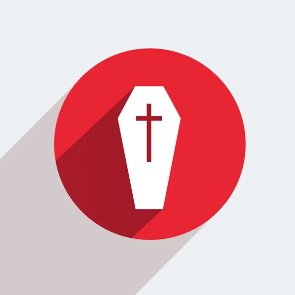 Röda cirkeln ikon på grå bakgrund. — Stock vektor