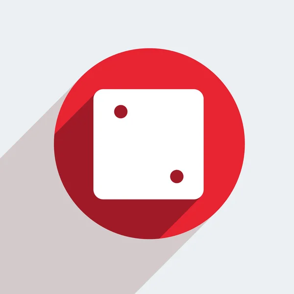 Červený kruh ikonu na šedém pozadí. — Stockový vektor