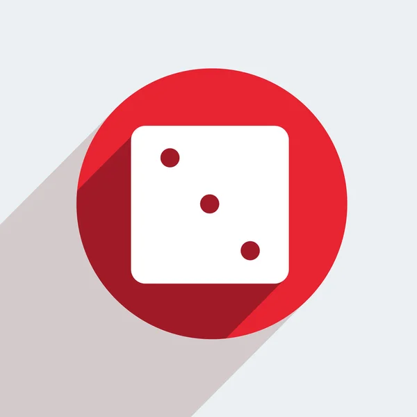 Icono círculo rojo sobre fondo gris . — Vector de stock