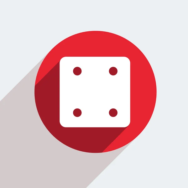 Icona cerchio rosso su sfondo grigio . — Vettoriale Stock