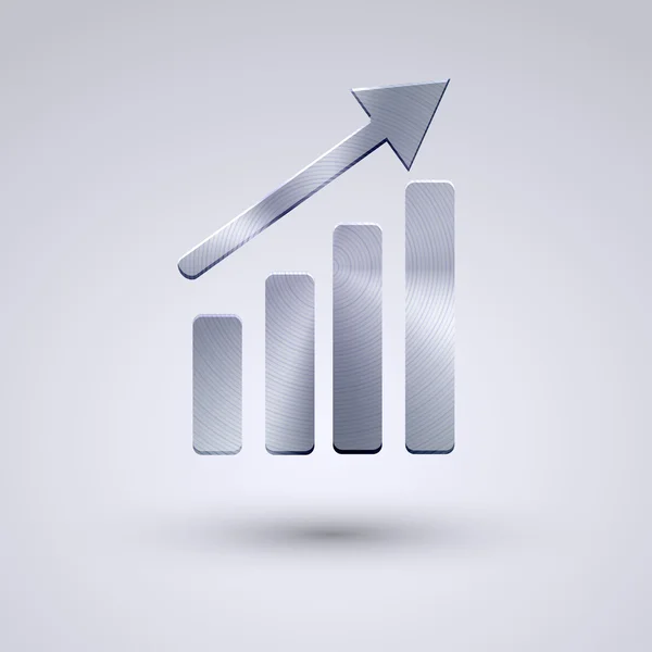 Gráfico de crecimiento empresarial — Vector de stock