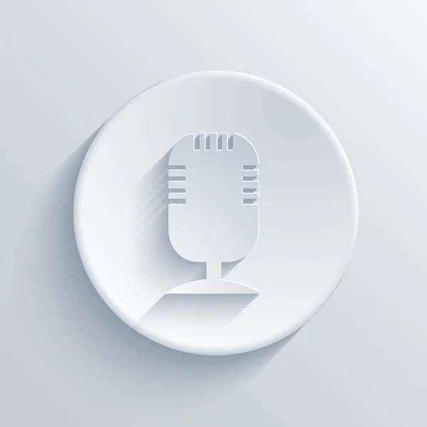 Vektorové lehký mikrofon ikona — Stockový vektor