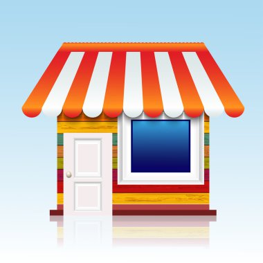 vektör Dükkanı simgesi arka plan. eps10