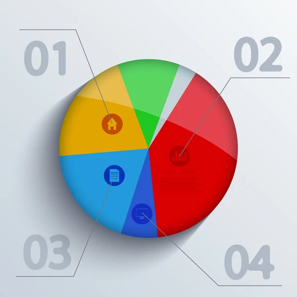 Vector diagram op blauwe achtergrond. eps10 — Stockvector