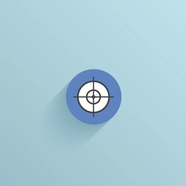 Vector platte cirkel pictogram op blauwe achtergrond. eps10 — Stockvector