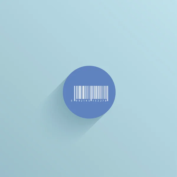 青色の背景にベクトルの平らな円形のアイコン。eps10 — ストックベクタ