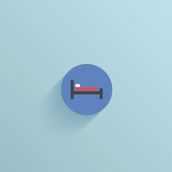 Icono de círculo plano vectorial sobre fondo azul. Eps10 — Vector de stock