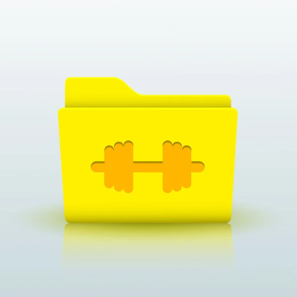 Vector yellow folder — Stock Vector