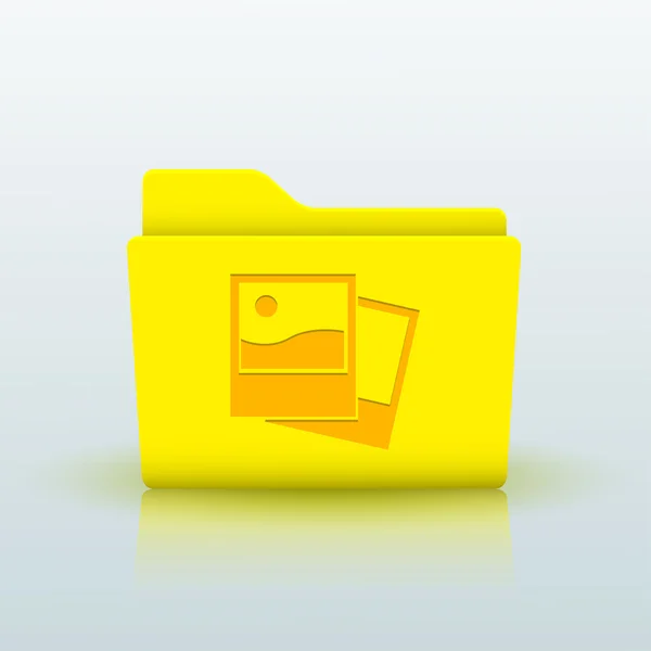 Vector yellow folder — Stock Vector