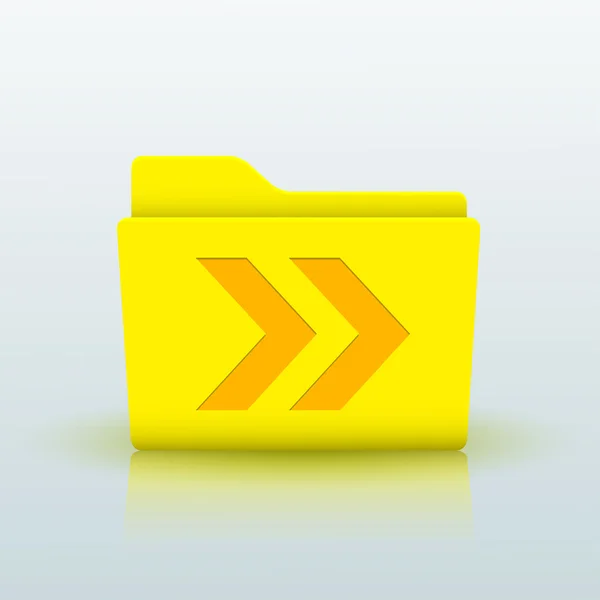 Vector yellow folder — Stock Vector