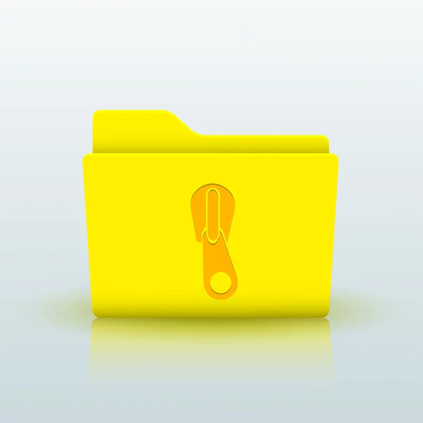 Vector yellow folder — Stock Vector