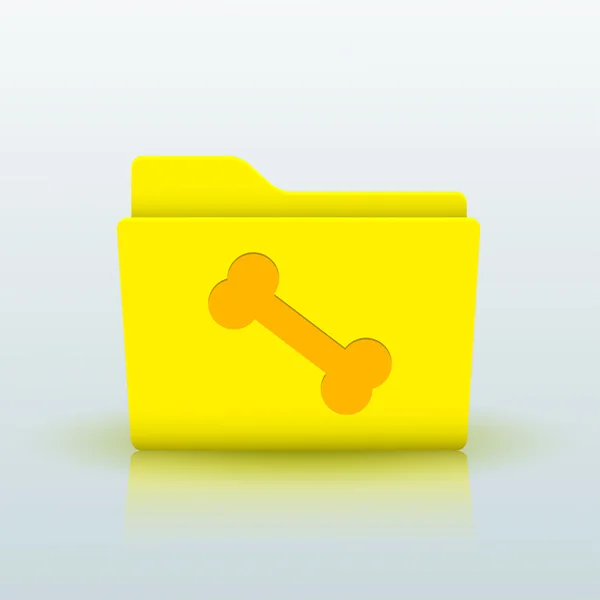 Векторная желтая папка — стоковый вектор