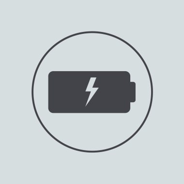 gri arkaplan vektör daire simgesi. EPS 10