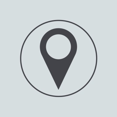 gri arkaplan vektör daire simgesi. EPS 10