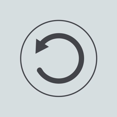 gri arkaplan vektör daire simgesi. EPS 10