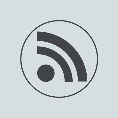 gri arkaplan vektör daire simgesi. EPS 10