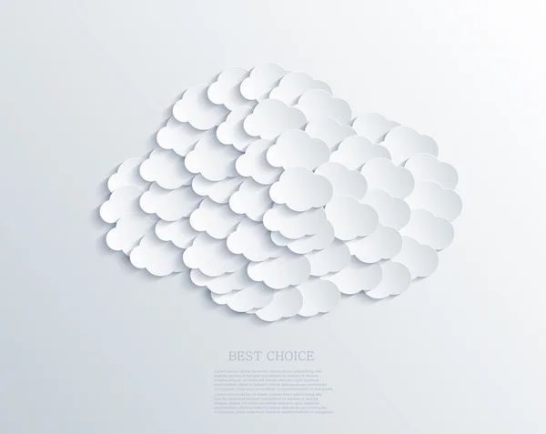 Vector modern cloud design background. Eps 10 — Stock Vector