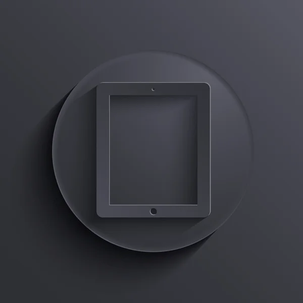 ベクター近代的な暗い円形のアイコン。eps10 — ストックベクタ