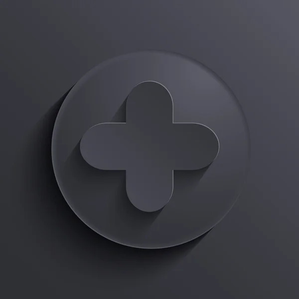 Vettoriale icona moderna cerchio scuro. Eps10 — Vettoriale Stock