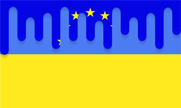 Vetor moderno fundo bandeira ucraniana. Eps 10 — Vetor de Stock