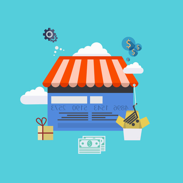 Векторные плоские современные иконки на фоне образца
