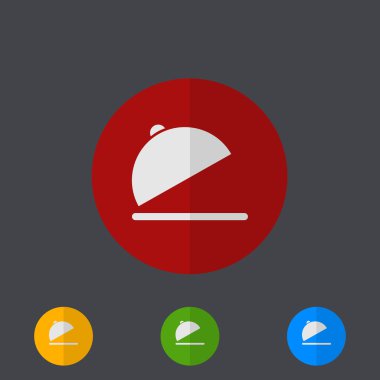 Gri üzerine vektör modern daire Icons set