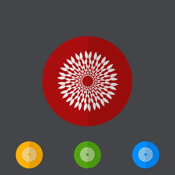 Vettoriale icone cerchio moderno impostato sul grigio — Vettoriale Stock