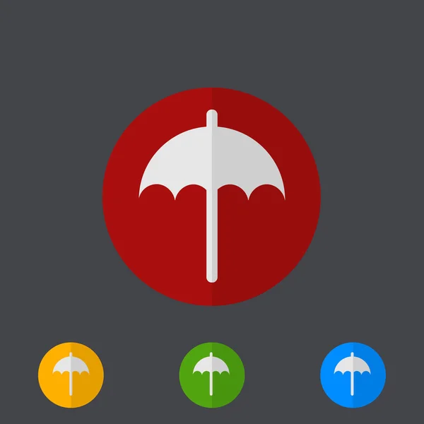 Vector modern circle icons set on gray — Stock Vector