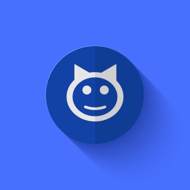 Modern Daire mavi daireden simge vektör.