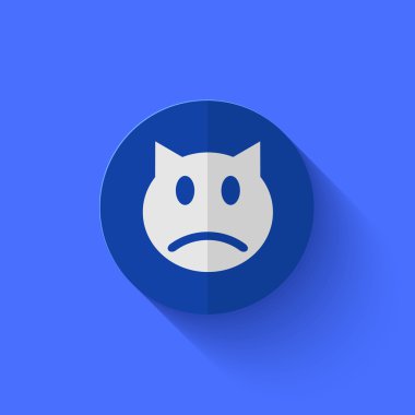 Modern Daire mavi daireden simge vektör.