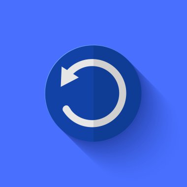 Modern Daire mavi daireden simge vektör.