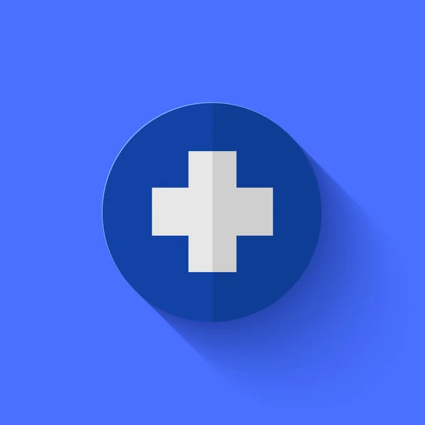 Vector moderno icono de círculo azul plano . — Vector de stock