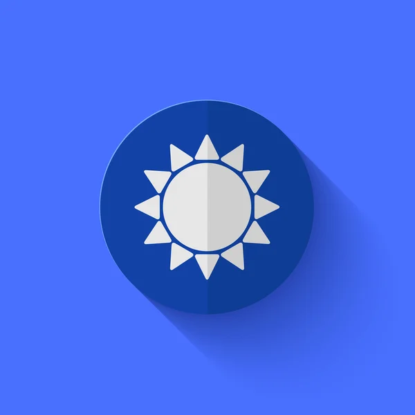 Vektor modern platt blå cirkeln ikon. — Stock vektor