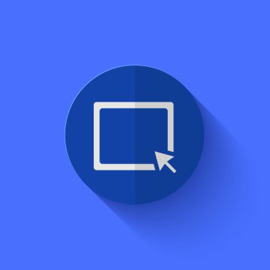 Modern Daire mavi daireden simge vektör.