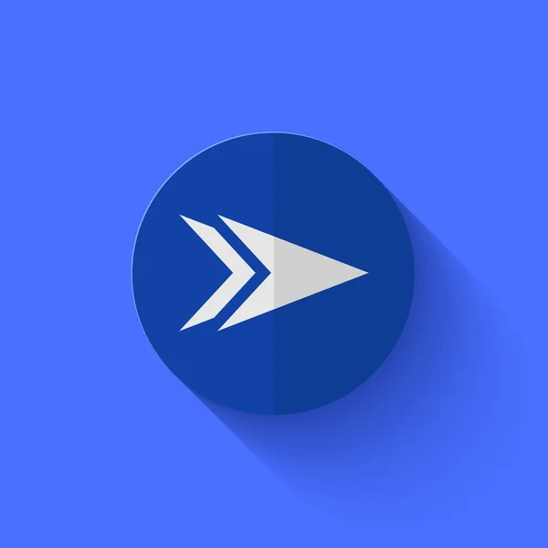 Vector moderno icono de círculo azul plano . — Vector de stock