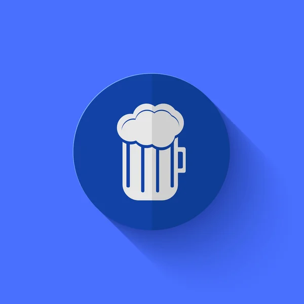 Vettore moderno piatto cerchio blu icona . — Vettoriale Stock