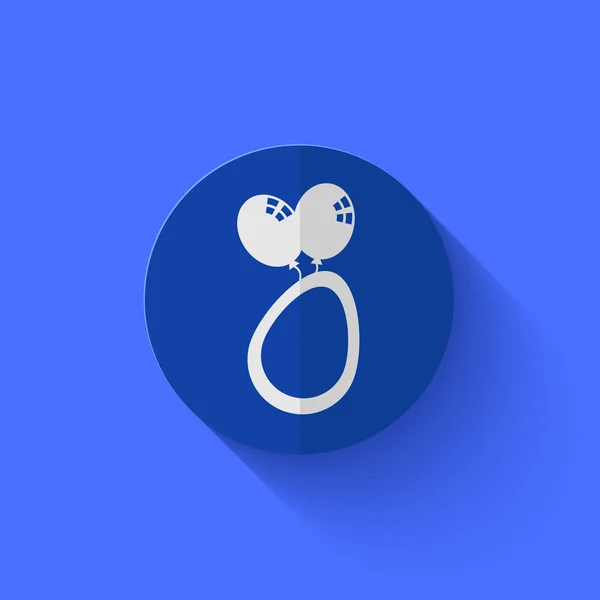 Vector moderno icono de círculo azul plano . — Vector de stock