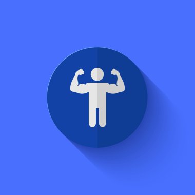 Modern Daire mavi daireden simge vektör.