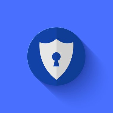 Modern Daire mavi daireden simge vektör.