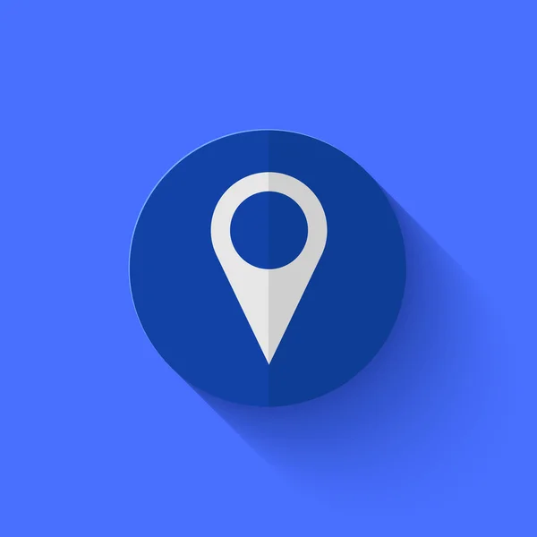 Vetor moderno ícone círculo azul plana . —  Vetores de Stock